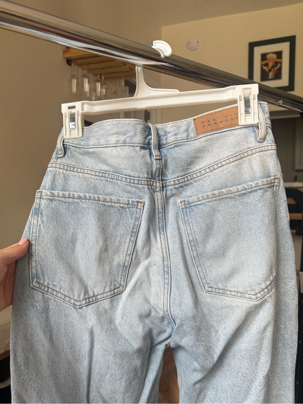 PacSun Light Wash Distressed Straight Leg Jeans - Picture 13 of 14